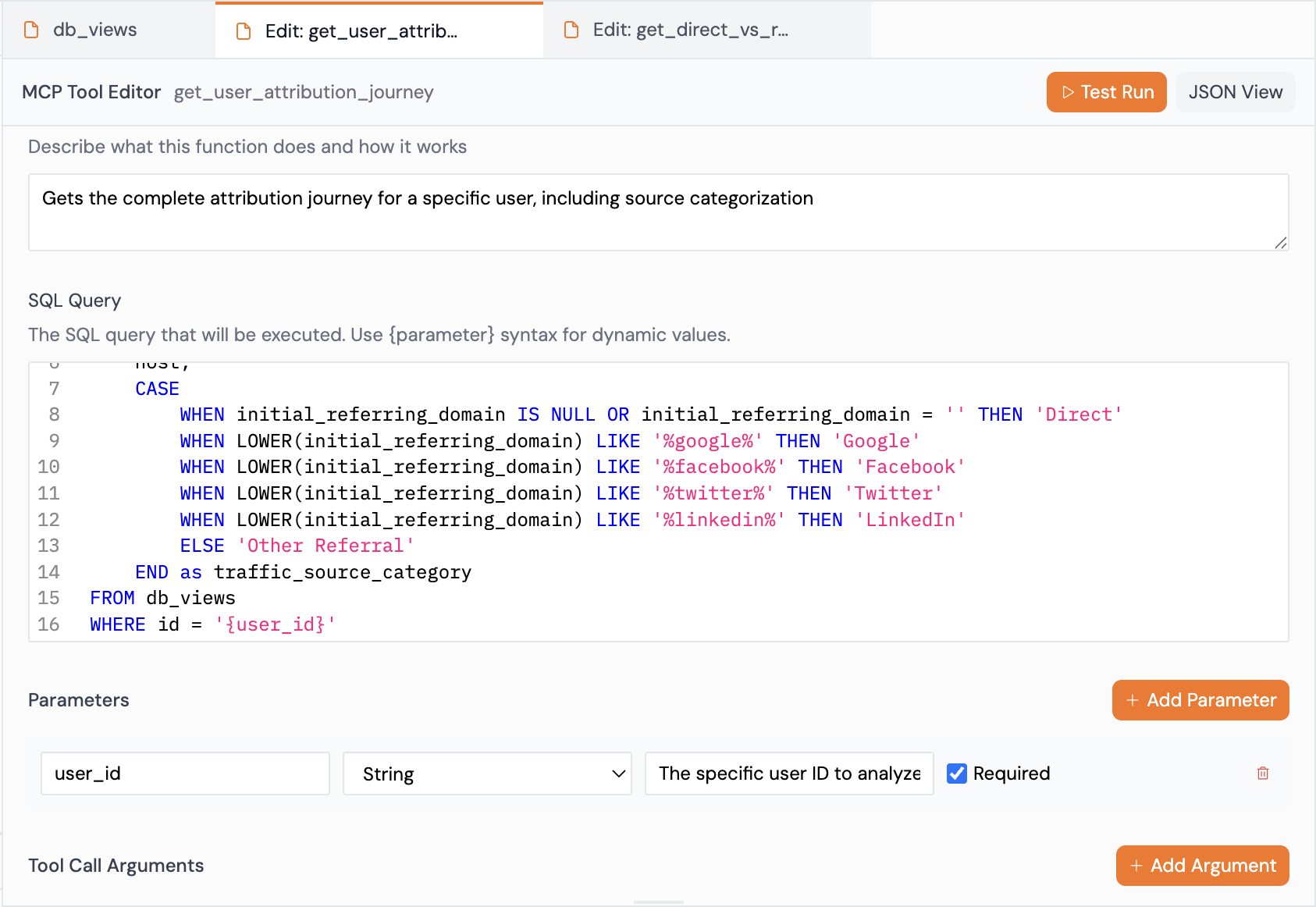 Test tool interface showing results in Pylar